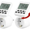 Revolt Steckdose Mit Timer:2er-Set Digitale Zeitschaltuhren Mit 180° Rotierbarem LCD-Display -Pearl Shop nc7643 10