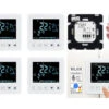 Revolt Temperaturregler:4er-Set WLAN-Thermostate Für Fußbodenheizungen, Für Siri, Alexa & GA