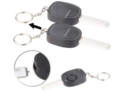 VisorTech Schlüsselalarm:2er-Set Personenalarm Im Autoschlüssel-Design, 110-dB-Sirene, Kuli -Pearl Shop nc9857 10