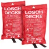 Semptec Feuerschutzdecke:2er-Set Glasfaser-Feuerlöschdecke, 100 X 100 Cm -Pearl Shop nx1854 0