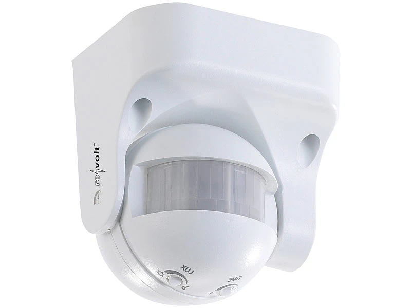 Revolt Bewegungsmelder Außen:Vertikal Schwenkbarer 180°-PIR-Bewegungsmelder, 230 V, IP44 3 Revolt Bewegungsmelder Außen:Vertikal Schwenkbarer 180°-PIR-Bewegungsmelder, 230 V, IP44