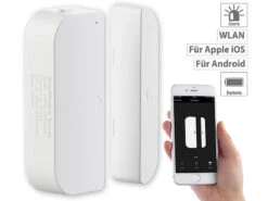 Luminea Türkontakte:3er-Set WiFi Tür & Fensteralarm, Alexa Und Google Assistant Komp. -Pearl Shop nx4470 6 1