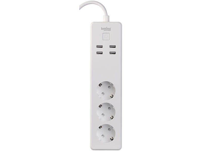 Luminea Home Control WLAN Steckerleiste:WLAN-Steckdosenleiste, 4x USB, Für Siri, Alexa & Google Assistant, 16A 8 Luminea Home Control WLAN Steckerleiste:WLAN-Steckdosenleiste, 4x USB, Für Siri, Alexa & Google Assistant, 16A – Bild 6