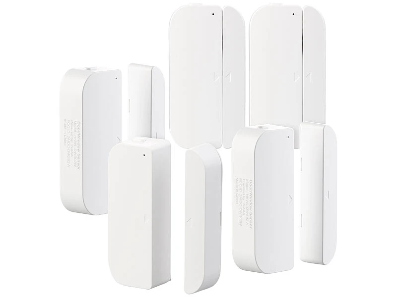 Luminea Fenstersensoren:5er-Set WiFi Tür & Fensteralarm, Alexa Und Google Assistant Komp. 4 Luminea Fenstersensoren:5er-Set WiFi Tür & Fensteralarm, Alexa Und Google Assistant Komp. – Bild 2