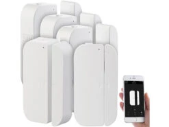 Luminea Fenstersensoren:5er-Set WiFi Tür & Fensteralarm, Alexa Und Google Assistant Komp. 18 Luminea Fenstersensoren:5er-Set WiFi Tür & Fensteralarm, Alexa Und Google Assistant Komp. -Pearl Shop nx4480 1