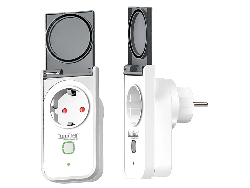 Luminea Home Control WLAN Steckdose Garten:2er-Set WLAN-Outdoor-Steckdosen, App, Sprachsteuerung, 16 A, IP44 4 Luminea Home Control WLAN Steckdose Garten:2er-Set WLAN-Outdoor-Steckdosen, App, Sprachsteuerung, 16 A, IP44 – Bild 2