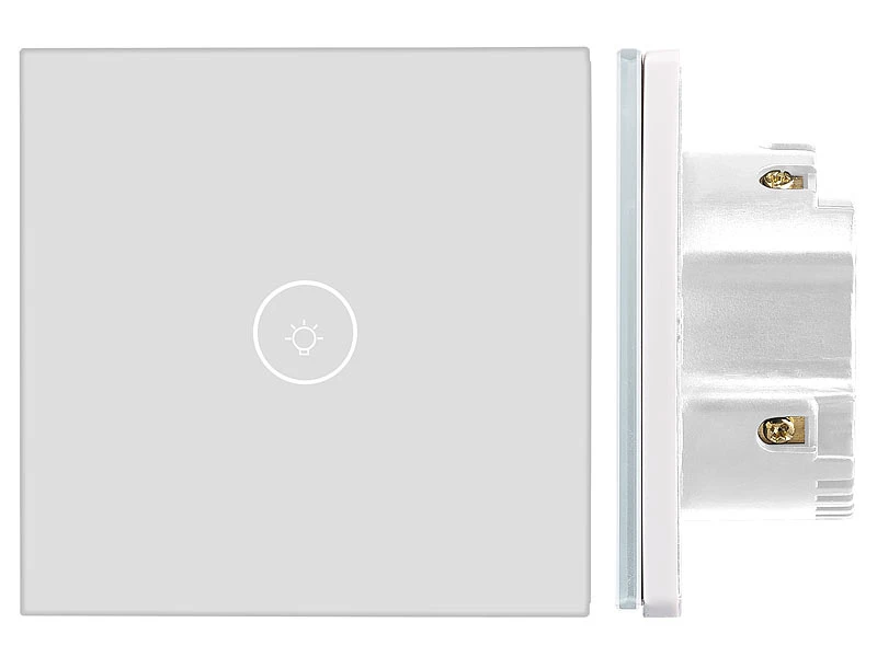 Luminea Home Control Lichttaster:Touch-Lichtschalter, WLAN, Kompat. Zu Siri, Alexa & Google Assistant 5 Luminea Home Control Lichttaster:Touch-Lichtschalter, WLAN, Kompat. Zu Siri, Alexa & Google Assistant – Bild 3