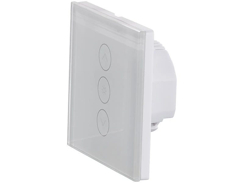 Luminea Home Control Smart Home Lichtschalter:2er-Set Touch-Lichtschalter & Dimmer, Für Alexa & Google Assistant 6 Luminea Home Control Smart Home Lichtschalter:2er-Set Touch-Lichtschalter & Dimmer, Für Alexa & Google Assistant – Bild 4