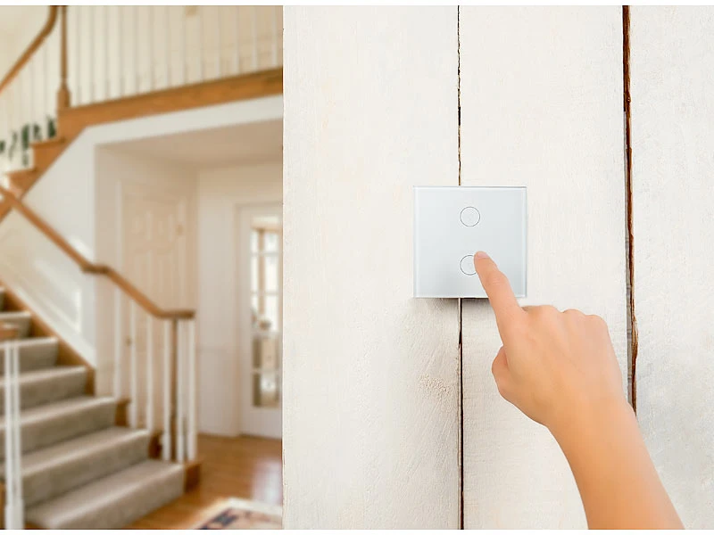 Luminea Home Control WiFi Taster:Touch-Doppel-Lichttaster, Amazon Alexa & Google Assistant Kompatibel 12 Luminea Home Control WiFi Taster:Touch-Doppel-Lichttaster, Amazon Alexa & Google Assistant Kompatibel – Bild 10