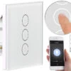 Luminea Home Control Touch Wechselschalter:Touch-Dreifach-Lichtschalter, Komp. Zu Amazon Alexa & Google Assistant -Pearl Shop nx4506 6