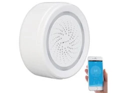 VisorTech WiFi Sirene:WLAN-Alarm-Sirene Mit App, Für Alexa, Siri & Google Assistant -Pearl Shop nx4508 15