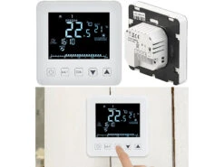 Revolt Raumthermostat Digital:2er-Set Wand-Thermostate Für Fußbodenheizung, LCD, Touch-Tasten 22 Revolt Raumthermostat Digital:2er-Set Wand-Thermostate Für Fußbodenheizung, LCD, Touch-Tasten -Pearl Shop nx4525 10