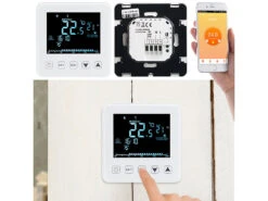 Revolt Temperaturregler:4er-Set WLAN-Thermostate Für Fußbodenheizungen, Für Siri, Alexa & GA -Pearl Shop nx4526 9 1