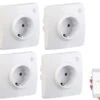 Luminea Home Control WiFi-Steckdose Alexa:4er-Set WLAN-Unterputz-Steckdosen, Kompatibel Mit A. Alexa & Google A. -Pearl Shop nx4579 0