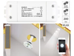 Luminea Home Control Siri Lichtschalter:3er-Set WLAN-Schalter Mit Dimmer, Für Siri, Alexa & Google Assistant 23 Luminea Home Control Siri Lichtschalter:3er-Set WLAN-Schalter Mit Dimmer, Für Siri, Alexa & Google Assistant -Pearl Shop nx4649 7 1