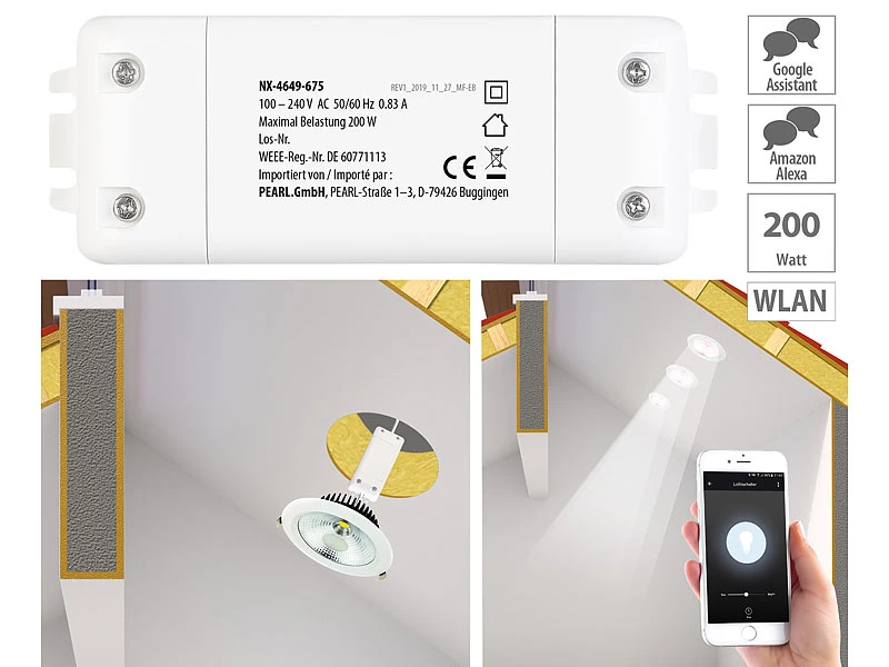 Luminea Home Control Siri Lichtschalter:3er-Set WLAN-Schalter Mit Dimmer, Für Siri, Alexa & Google Assistant 11 Luminea Home Control Siri Lichtschalter:3er-Set WLAN-Schalter Mit Dimmer, Für Siri, Alexa & Google Assistant – Bild 9
