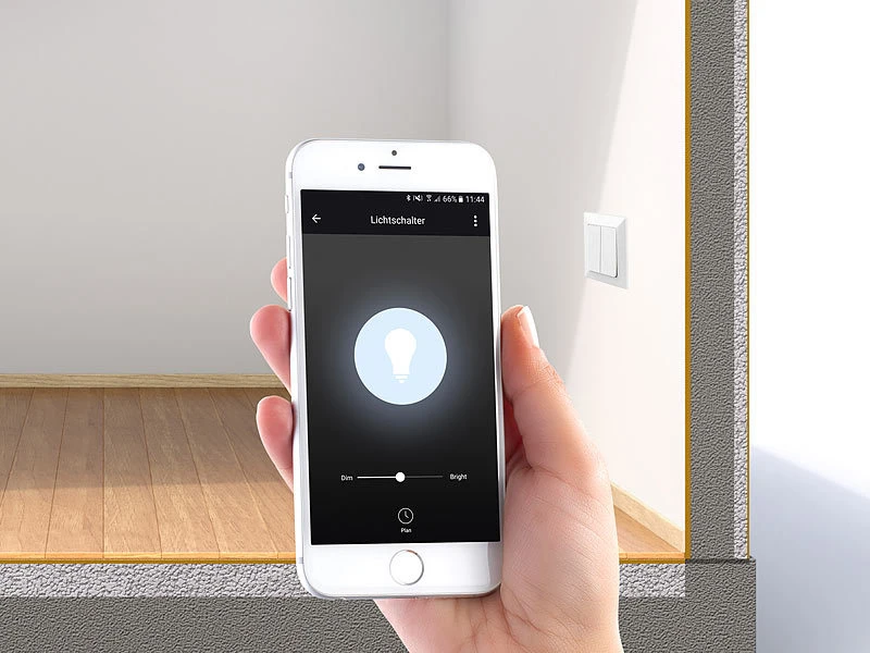 Luminea Home Control Dimmerschalter:WLAN-Unterputz-2-Kanal-Lichtschalter & -Dimmer, App, Sprachsteuerung 5 Luminea Home Control Dimmerschalter:WLAN-Unterputz-2-Kanal-Lichtschalter & -Dimmer, App, Sprachsteuerung – Bild 3