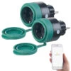 Luminea Home Control Zeitschaltuhr Außen:2er-Set Outdoor-WLAN-Steckdosen F. Alexa, Siri & Google Assistant, 16A 2 Luminea Home Control Zeitschaltuhr Außen:2er-Set Outdoor-WLAN-Steckdosen F. Alexa, Siri & Google Assistant, 16A -Pearl Shop nx4673 5