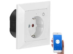 Luminea Home Control Funksteckdose Mit App:WLAN-Unterputz-Steckdose Mit App, Für Siri, Alexa & GA, 3er Pack -Pearl Shop nx4689 10 3