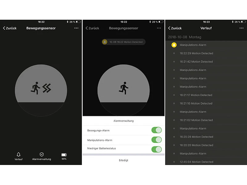 Luminea Home Control Bewegungsmelder WiFi:WLAN-PIR-Bewegungsmelder Und Lichtsensor Mit App Für Benachrichtigung 7 Luminea Home Control Bewegungsmelder WiFi:WLAN-PIR-Bewegungsmelder Und Lichtsensor Mit App Für Benachrichtigung – Bild 5