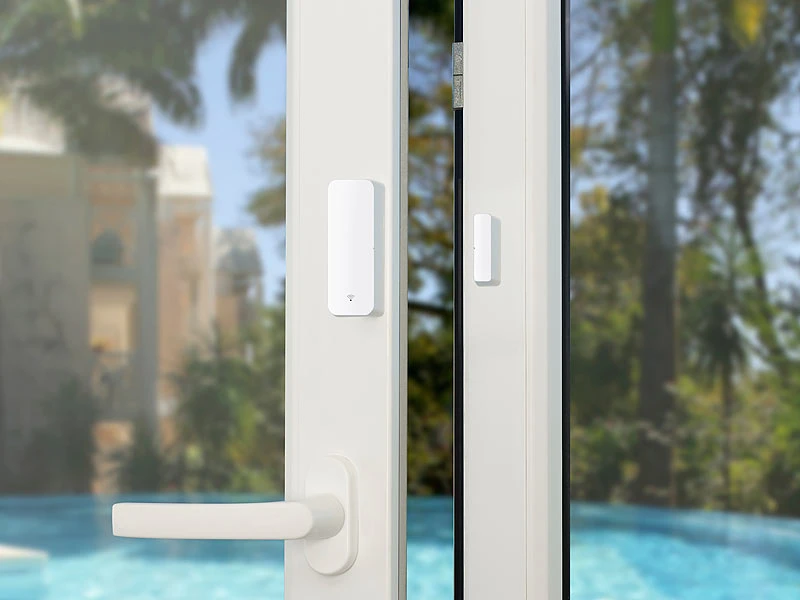 Luminea Home Control WLAN Fensterkontakt:5er-Set WLAN-Tür- & Fensteralarm Mit App, Für Alexa & Google Assistant 7 Luminea Home Control WLAN Fensterkontakt:5er-Set WLAN-Tür- & Fensteralarm Mit App, Für Alexa & Google Assistant – Bild 5
