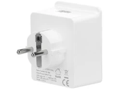 Luminea Home Control Energie Monitor:2er-Set WLAN-Steckdosen, 2 USB, App, Komp. Zu Alexa, Google, Siri -Pearl Shop nx4910 2