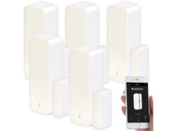 Luminea Home Control WLAN Fensterkontakt:5er-Set WLAN-Tür- & Fensteralarm Mit App, Für Alexa & Google Assistant 15 Luminea Home Control WLAN Fensterkontakt:5er-Set WLAN-Tür- & Fensteralarm Mit App, Für Alexa & Google Assistant -Pearl Shop nx4919 6