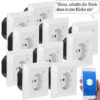 Luminea Home Control Steckdose Smart:WLAN-Unterputz-Steckdose Mit App, Für Siri, Alexa & GA, 10er Pack -Pearl Shop nx4924 11