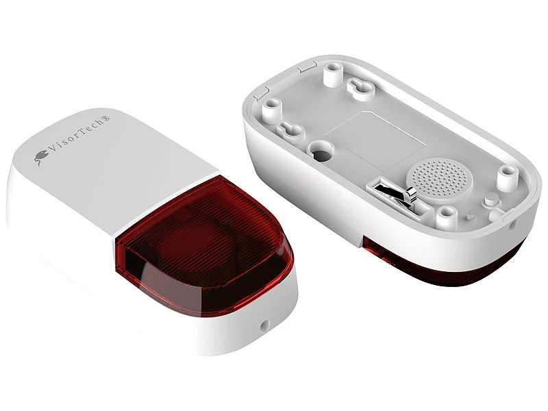 VisorTech Alarmsirene:WLAN-Outdoor-Sirene Mit Blinklicht Und 95 DB, IP54, ELESION-kompatibel 7 VisorTech Alarmsirene:WLAN-Outdoor-Sirene Mit Blinklicht Und 95 DB, IP54, ELESION-kompatibel – Bild 5