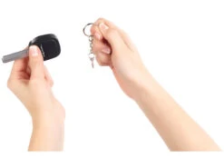 VisorTech Schlüsselalarm:2er-Set Personenalarm Im Autoschlüssel-Design, 110-dB-Sirene, Kuli -Pearl Shop nx5666 8 1