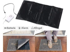 Pearl Shop 8 VisorTech Alarmtrittmatte:Batteriebetriebene Klingel-Trittmatte Mit Alarmfunktion