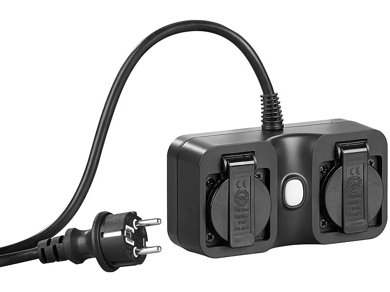 Luminea Home Control WLAN Aufputz Steckdose:2-fach-WLAN-Outdoor-Steckdosenleiste, App, Sprachsteuerung, 15 A, IP44 7 Luminea Home Control WLAN Aufputz Steckdose:2-fach-WLAN-Outdoor-Steckdosenleiste, App, Sprachsteuerung, 15 A, IP44 – Bild 5