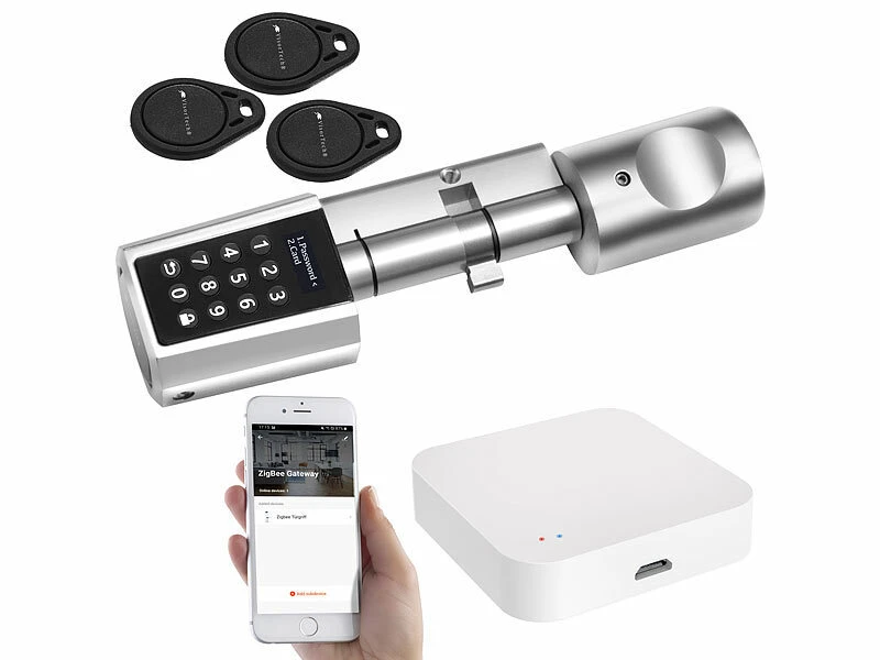 VisorTech ZigBee Schloss:Tür-Schließzylinder Mit Steuereinheit Für ZigBee Und Smart-Home-App 4 VisorTech ZigBee Schloss:Tür-Schließzylinder Mit Steuereinheit Für ZigBee Und Smart-Home-App – Bild 2