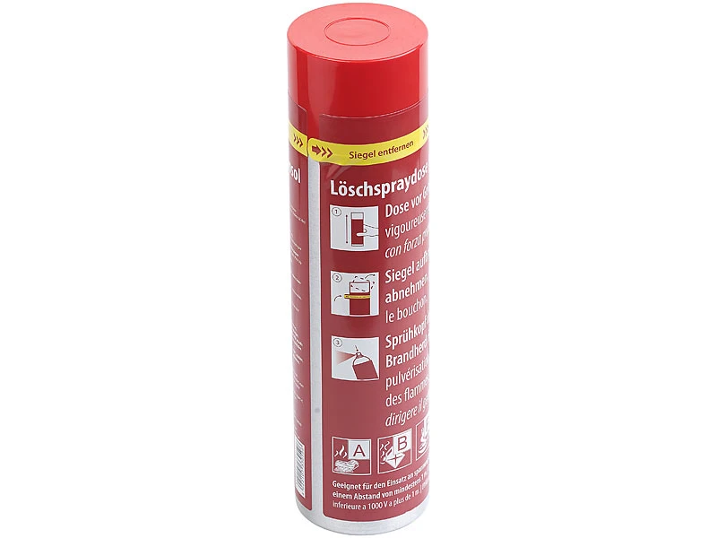 PEARL Löschspray:2er-Set Feuerlösch-Sprays Für Küche & Haushalt, 600 Ml, 5A 21B 5F 4 PEARL Löschspray:2er-Set Feuerlösch-Sprays Für Küche & Haushalt, 600 Ml, 5A 21B 5F – Bild 2