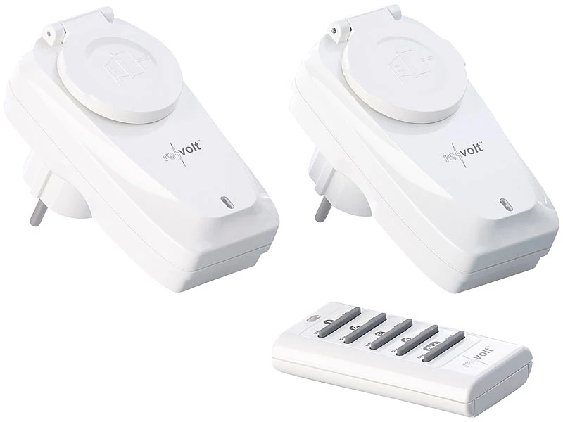 Revolt Funksteckdose Außen:2er-Set Outdoor-Funksteckdosen Mit Fernbedienung, IP44, Bis 3.680 Watt 4 Revolt Funksteckdose Außen:2er-Set Outdoor-Funksteckdosen Mit Fernbedienung, IP44, Bis 3.680 Watt – Bild 3