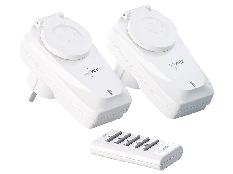Revolt Funksteckdose Außen:2er-Set Outdoor-Funksteckdosen Mit Fernbedienung, IP44, Bis 3.680 Watt 3 Revolt Funksteckdose Außen:2er-Set Outdoor-Funksteckdosen Mit Fernbedienung, IP44, Bis 3.680 Watt – Bild 2