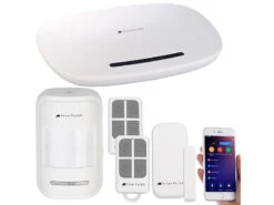 VisorTech Hausalarm:14-teilige GSM-Alarmanlage Mit App, Funk- & Handynetz-Anbindung -Pearl Shop px2413 20 1