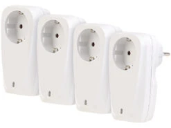 Revolt Steckdose Fernbedienung:4er-Set Funksteckdosen Mit Fernbedienung, Bis 16 A, 3.680 Watt -Pearl Shop px2939 2