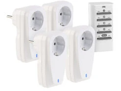 Revolt Steckdose Fernbedienung:4er-Set Funksteckdosen Mit Fernbedienung, Bis 16 A, 3.680 Watt -Pearl Shop px2939 9