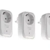 Revolt Funksteckdosen Set:3er-Set Funk-Steckdosen Mit Fernbedienung, 30 M, 3.680 Watt/16 A, Weiß -Pearl Shop px2949 2
