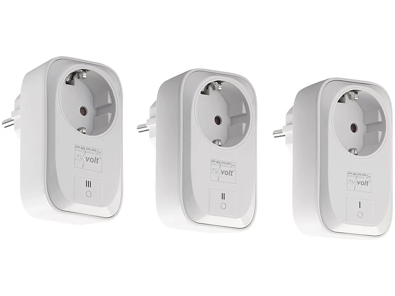 Revolt Funksteckdosen Set:3er-Set Funk-Steckdosen Mit Fernbedienung, 30 M, 3.680 Watt/16 A, Weiß 3 Revolt Funksteckdosen Set:3er-Set Funk-Steckdosen Mit Fernbedienung, 30 M, 3.680 Watt/16 A, Weiß