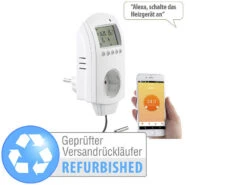 Revolt Thermostat Alexa:WLAN-Steckdosen-Thermostat Für Heizgeräte, App, Versandrückläufer