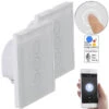 Luminea Home Control Smart Home Lichtschalter:2er-Set Touch-Lichtschalter & Dimmer, Für Alexa & Google Assistant -Pearl Shop zx1324 9