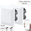 Luminea Home Control Taster:2er-Set Doppel-Lichttaster Mit WLAN, App Und Sprachsteuerung -Pearl Shop zx1335 8