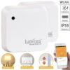 Luminea Home Control Sonnensensor:2er-Set Wetterfeste WLAN-Licht- & Dämmerungs-Sensoren Mit App, IP55 -Pearl Shop zx1358 11