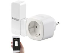 Luminea Home Control Fensteralarm:Smarte Steuerung Für Abluft, Heizung, Licht, WLAN-Sensor & -Steckdose -Pearl Shop zx1867 10