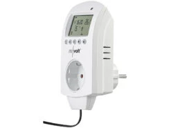 Revolt Steckdosenthermometer:Digitales Steckdosen-Thermostat Für Heiz- & Klimageräte, Sensorkabel -Pearl Shop zx2630 1 2
