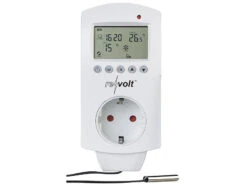 Revolt Steckdosenthermometer:Digitales Steckdosen-Thermostat Für Heiz- & Klimageräte, Sensorkabel -Pearl Shop zx2630 9 2