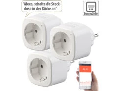 Luminea Home Control 3er-Set WLAN-Steckdosen Mit Energiekostenmesser, App & Sprachsteuerung 20 Luminea Home Control 3er-Set WLAN-Steckdosen Mit Energiekostenmesser, App & Sprachsteuerung -Pearl Shop zx2900 11
