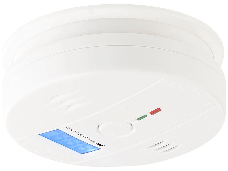 VisorTech Gasmelder:Digit. Kohlenmonoxid-Melder, LCD-Display, 85dB, EN 50291, 2er-Set 5 VisorTech Gasmelder:Digit. Kohlenmonoxid-Melder, LCD-Display, 85dB, EN 50291, 2er-Set – Bild 3